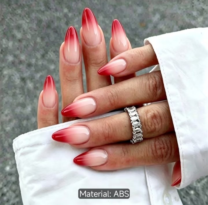 Cherry Fade red ombré press-on nail set