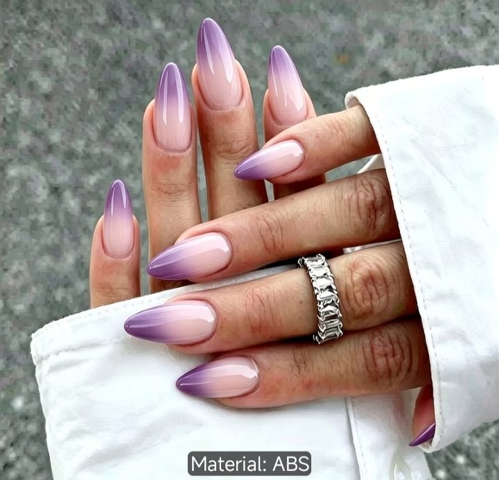 Lilac Mist purple ombré press-on nail set